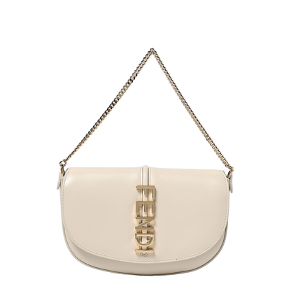 Wallet on Chain Leather White