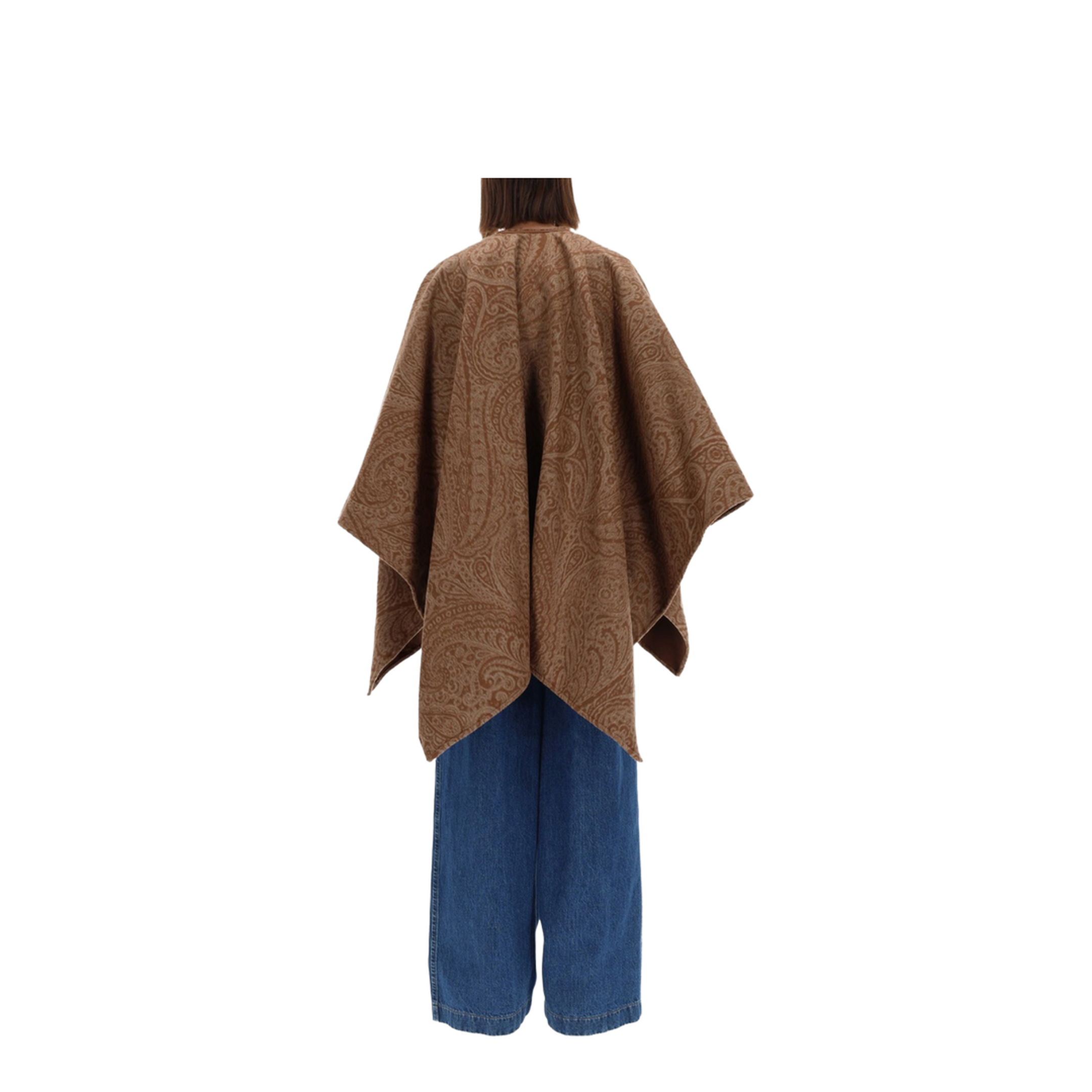 Wool Cashmere Jacquard Cape