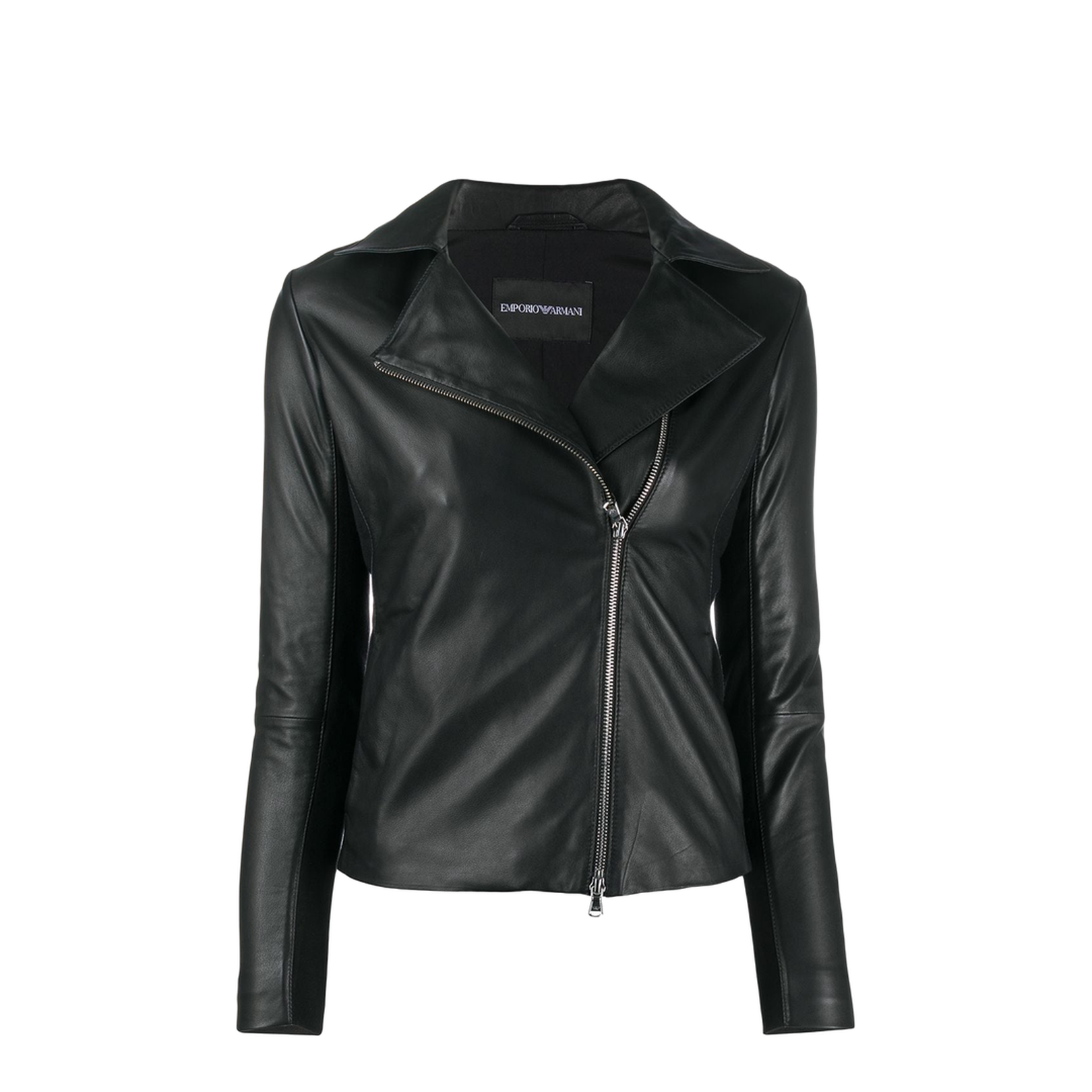 Leather Jacket in Black | Size 38