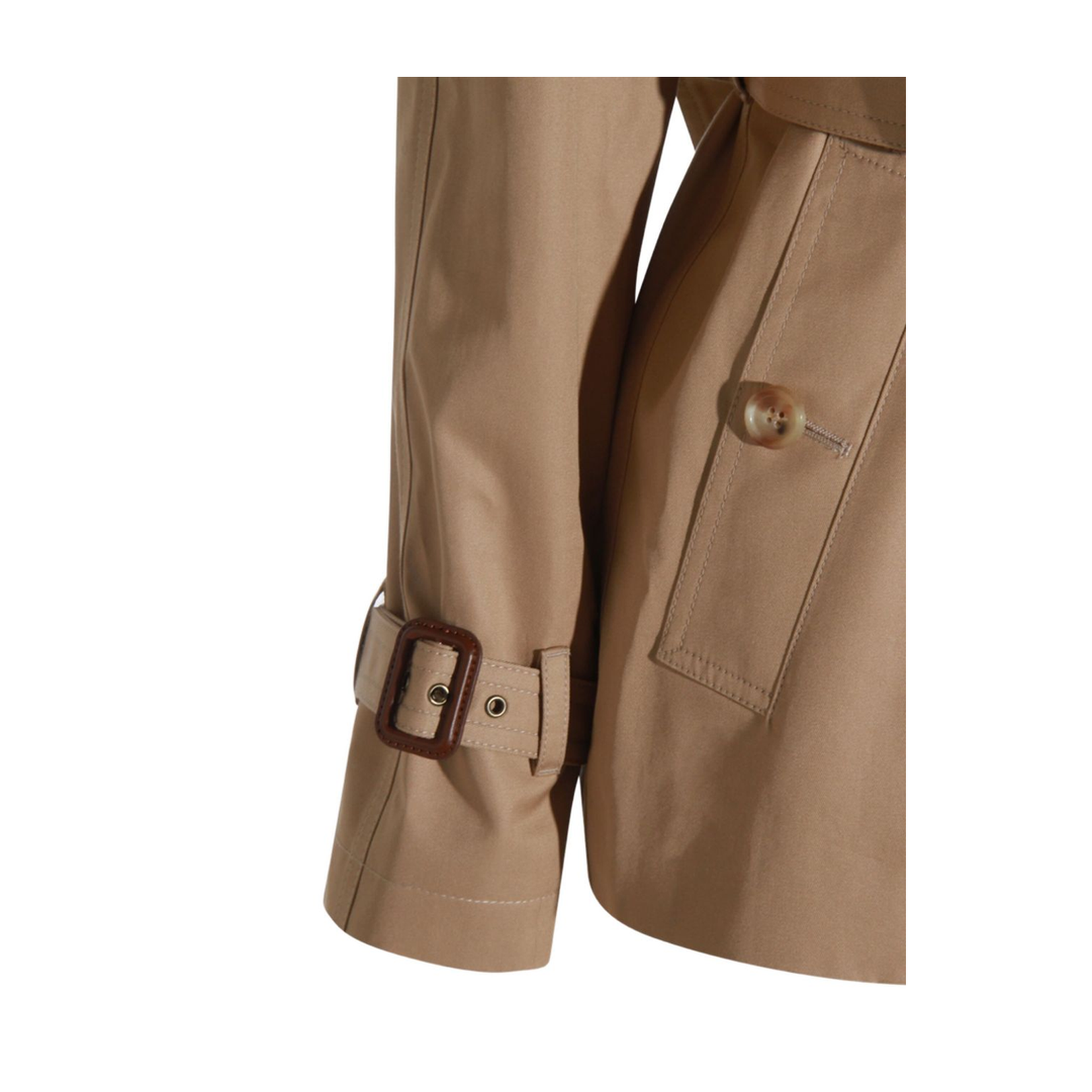 Short Trench Coat in Cotton Gabardine