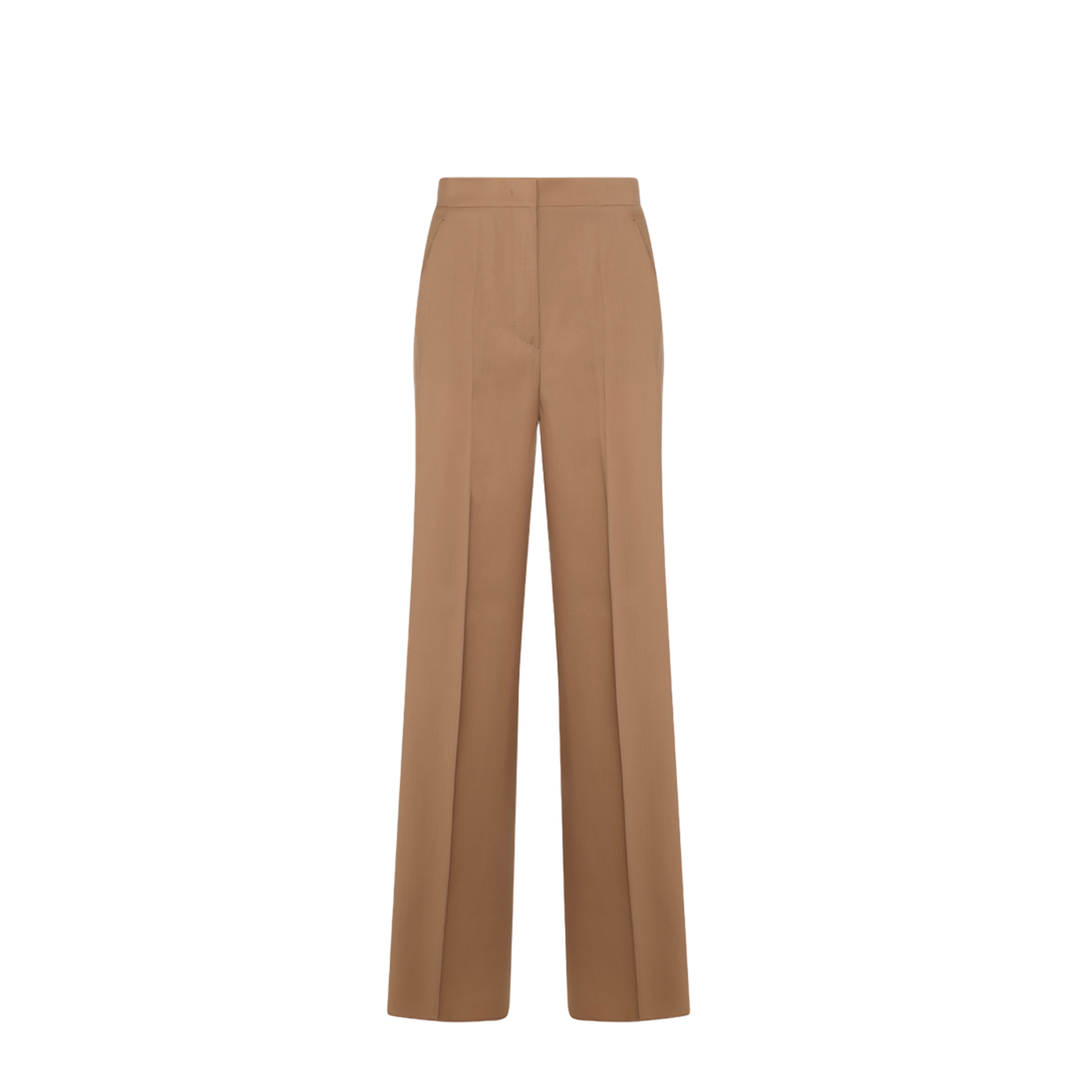 Straight-leg Trousers in Light Wool