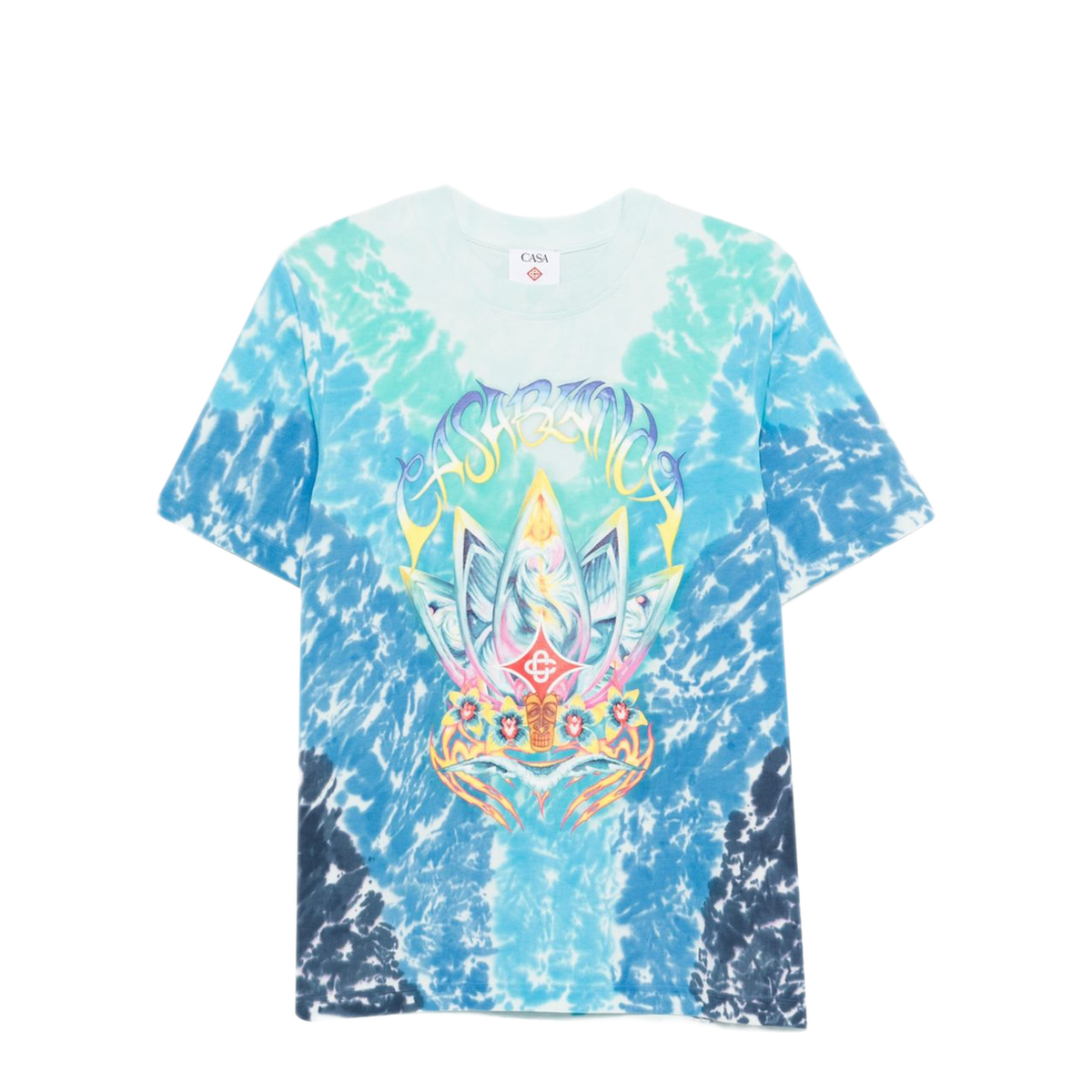 MAYFEYR - Casablanca - Crew Neck T Shirt With Tie Dye Print - MSP26JTS00123