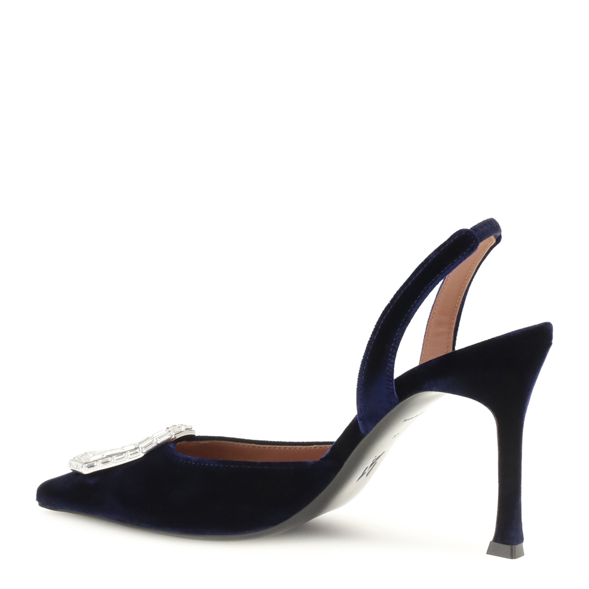 MAYFEYR - Amina Muaddi - Camelia Velvet Slingback Pumps - 18S366703CAMMIDNIGHTBL