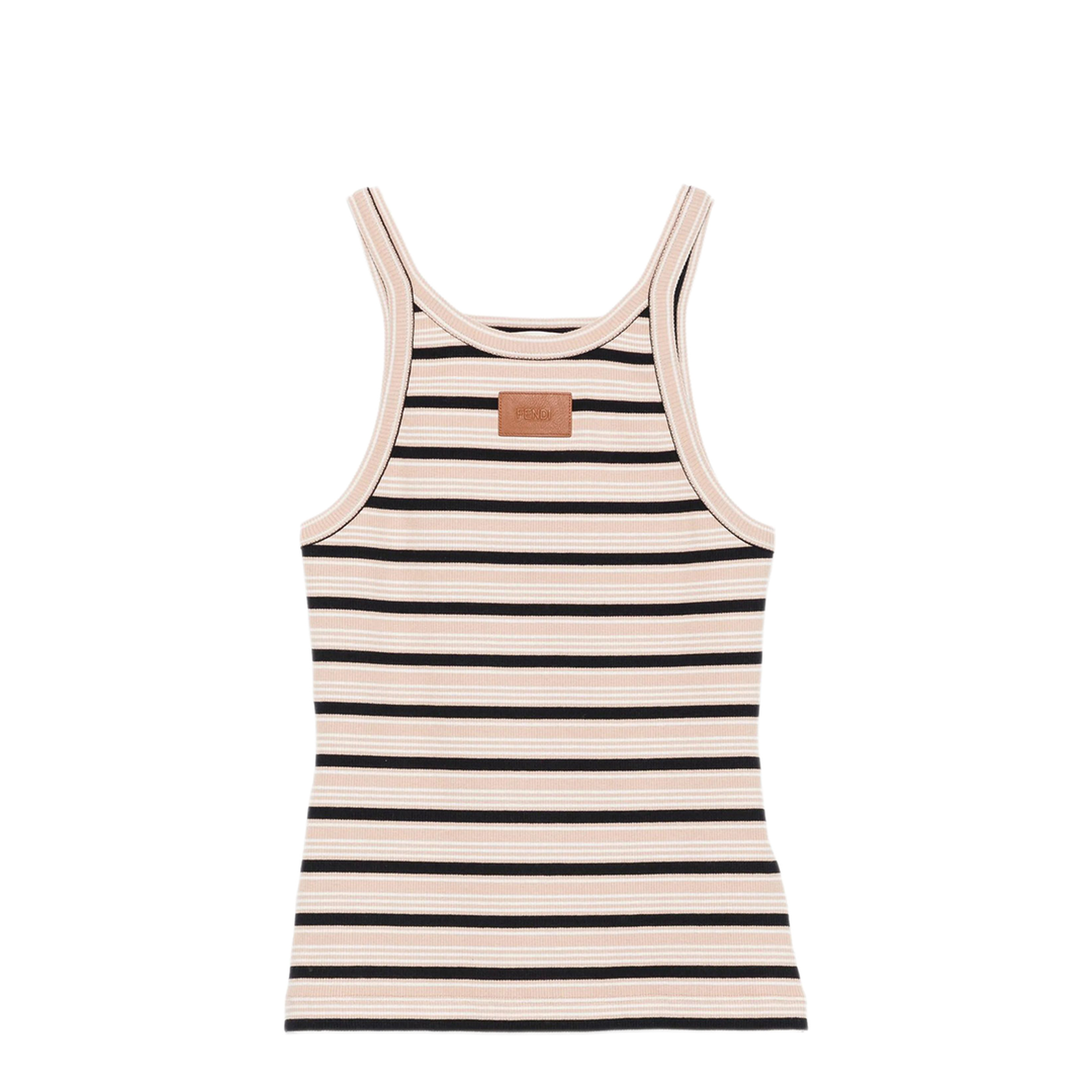 MAYFEYR - Fendi - Multicolour Cotton Striped Knit Top - FS7966AW88