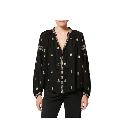 MAYFEYR - Isabel Marant - Rodis Embroidered Tussar Silk Blouse - HT0826FAD1J12I