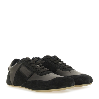 Calf Leather Slim Sneakers