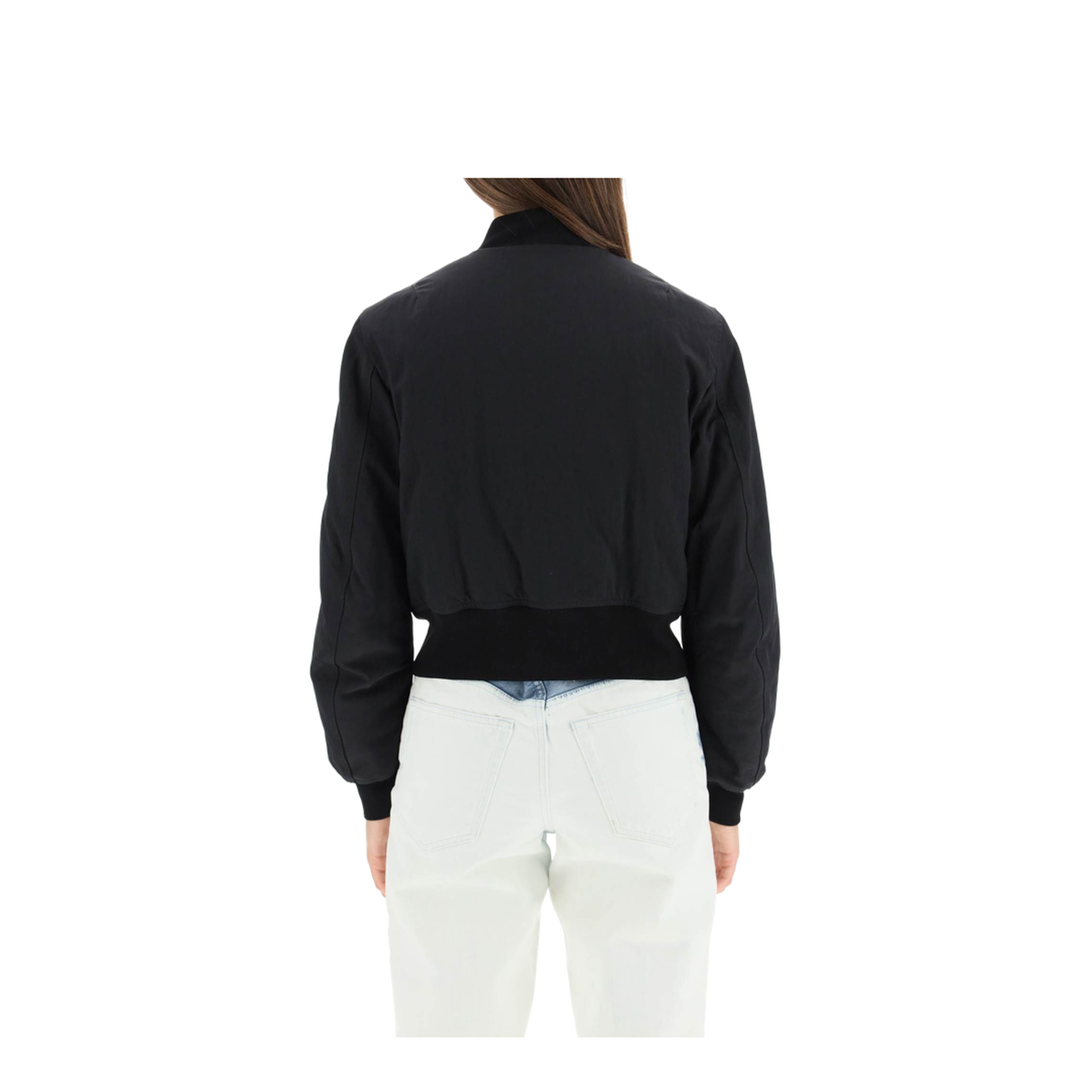MAYFEYR - Off-White - Bomber With Logo Print - OWEH017F21FAB0011000