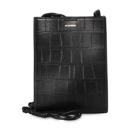 Black Leather Small Tangle Shoulder Bag