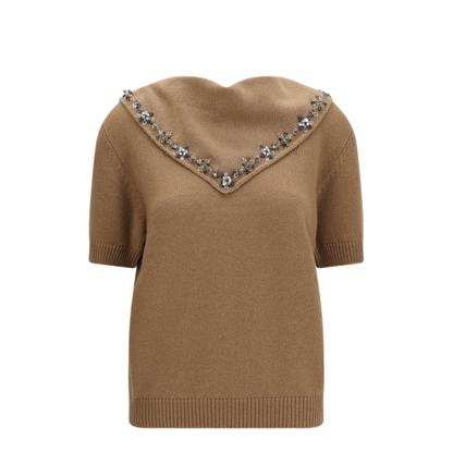 MAYFEYR - Prada - Cashmere Sweater With Jewel Scarf - P24D3GSOOO17E2