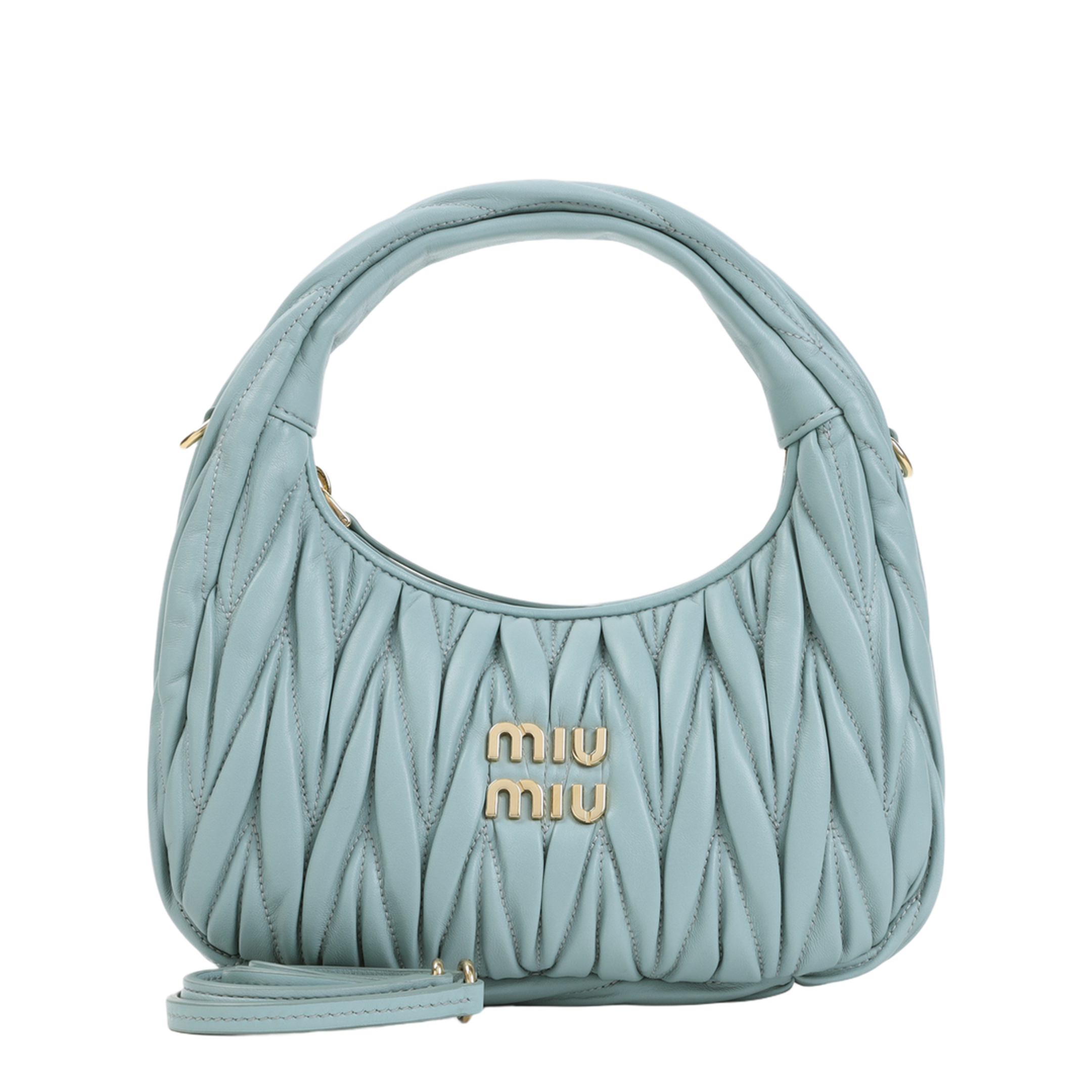 MAYFEYR - Miu Miu - Small Wander Matelassé Hobo Bag - 5BC125VOOYAN88F0035