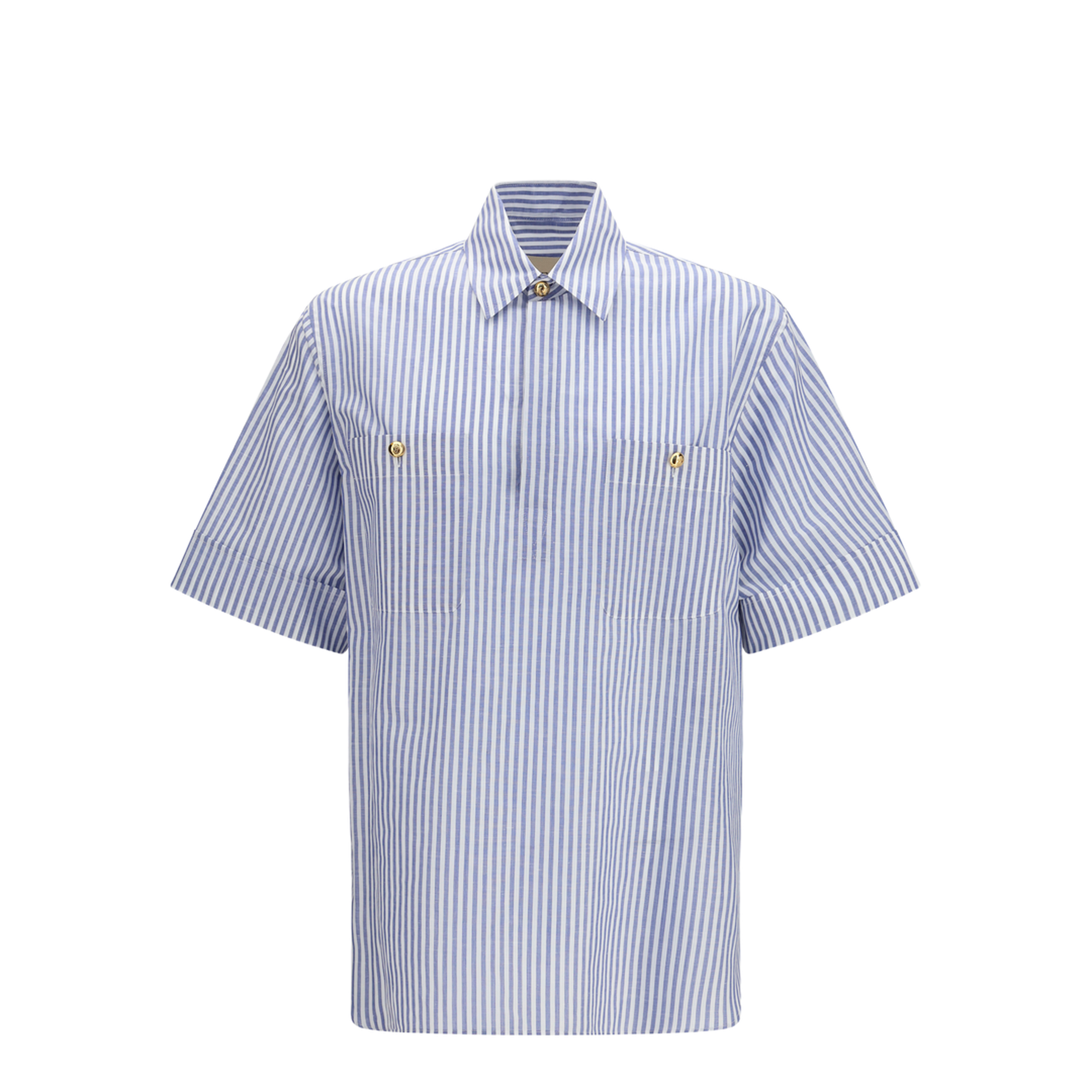 MAYFEYR - Valentino - Short-Sleeve Shirt With Logo Buttons - 8V0AAF26BH0