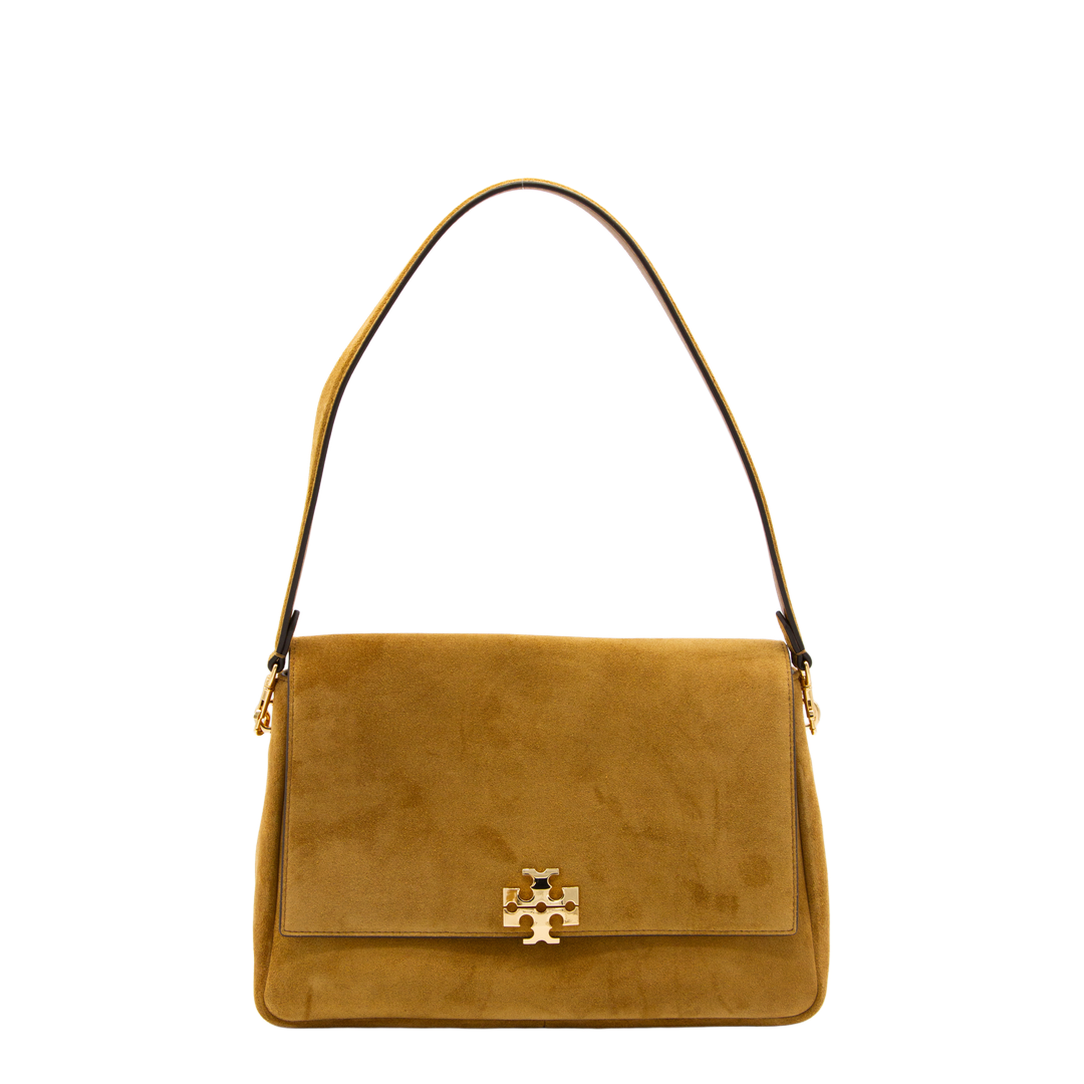 Charlie Suede Shoulder Bag - Toffee