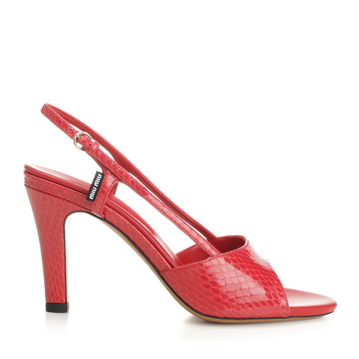MAYFEYR - Miu Miu - Leather Slingback Sandal Open Toe - 5X547EF0850XPF0011