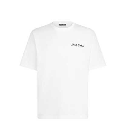 MAYFEYR - Dolce & Gabbana - Cotton T-Shirt With Logo Embroidery - G8PN9ZG7Q1W