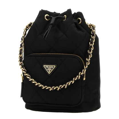 Black Re-Nylon Bucket Bag