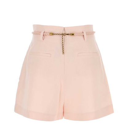 Pastel Pink Linen Crush Shorts