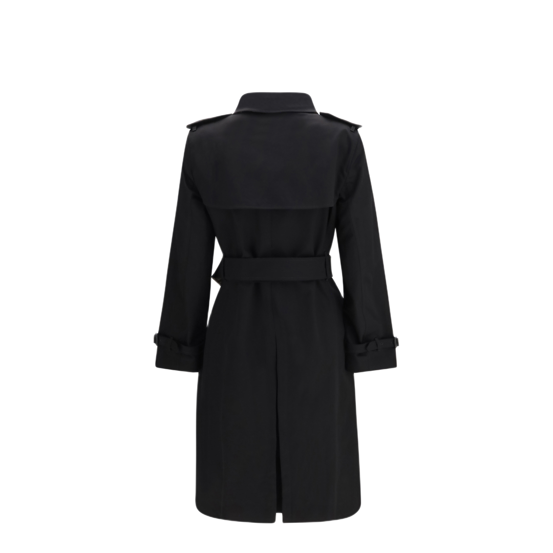 MAYFEYR - Burberry - Long Gabardine Trench Coat With Check Collar - 8135483