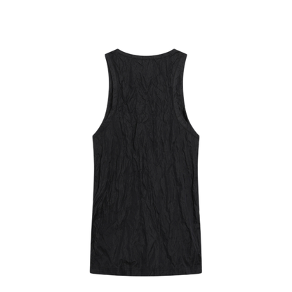 MAYFEYR - Toteme - Black Crinkled Cotton Tank Top - 262WRT0712FB0609001