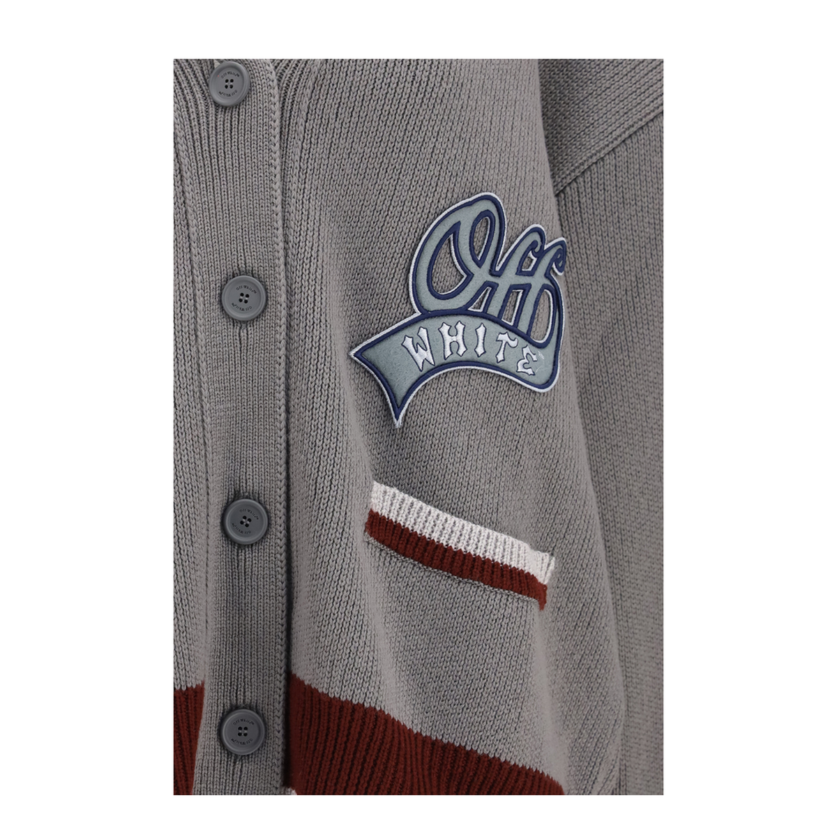 MAYFEYR - Off-White - College Varsity Knit Cardigan - 2FE00536TW071