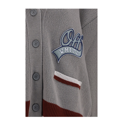 MAYFEYR - Off-White - College Varsity Knit Cardigan - 2FE00536TW071