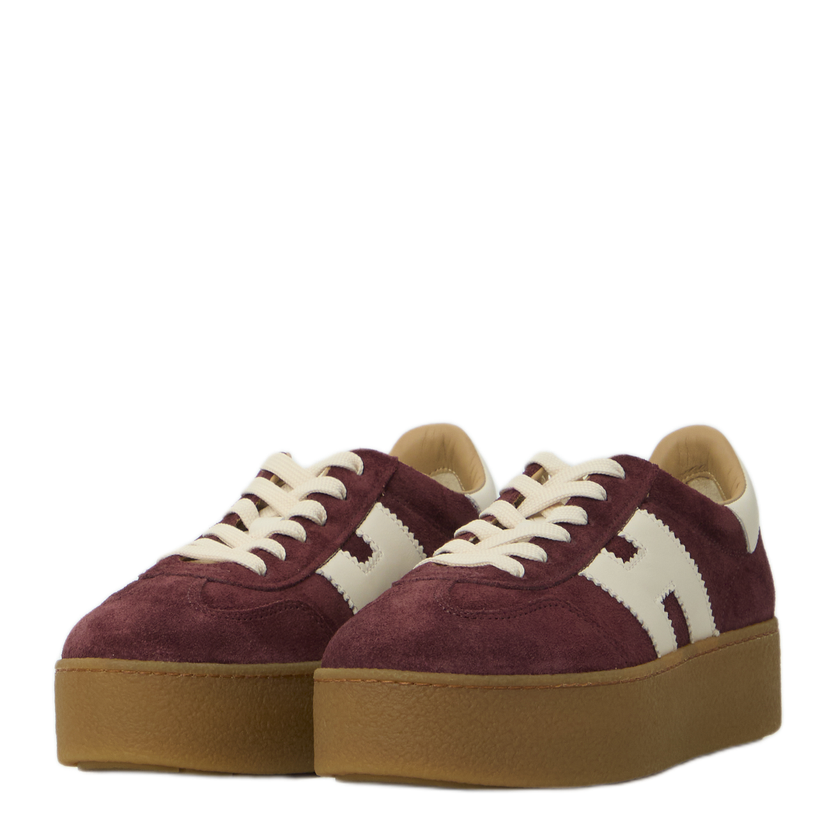 MAYFEYR - Hogan - Burgundy Suede Sneakers - HXW6980FB60UL60UUJ