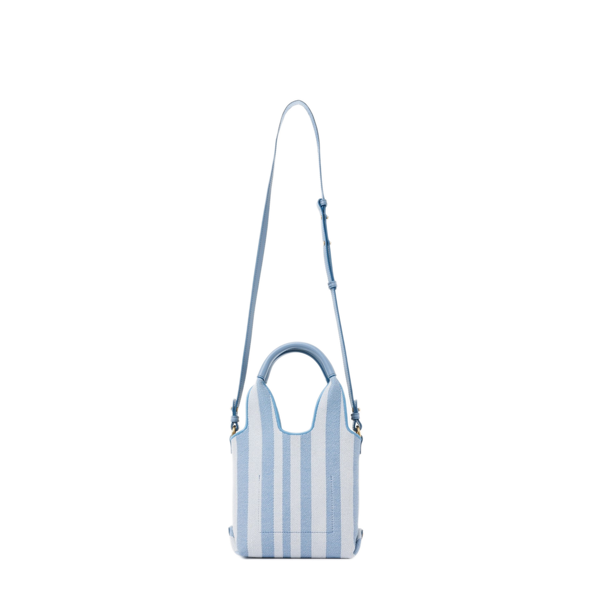 Mini Stripy Jacquard Tote - Surfing Blue