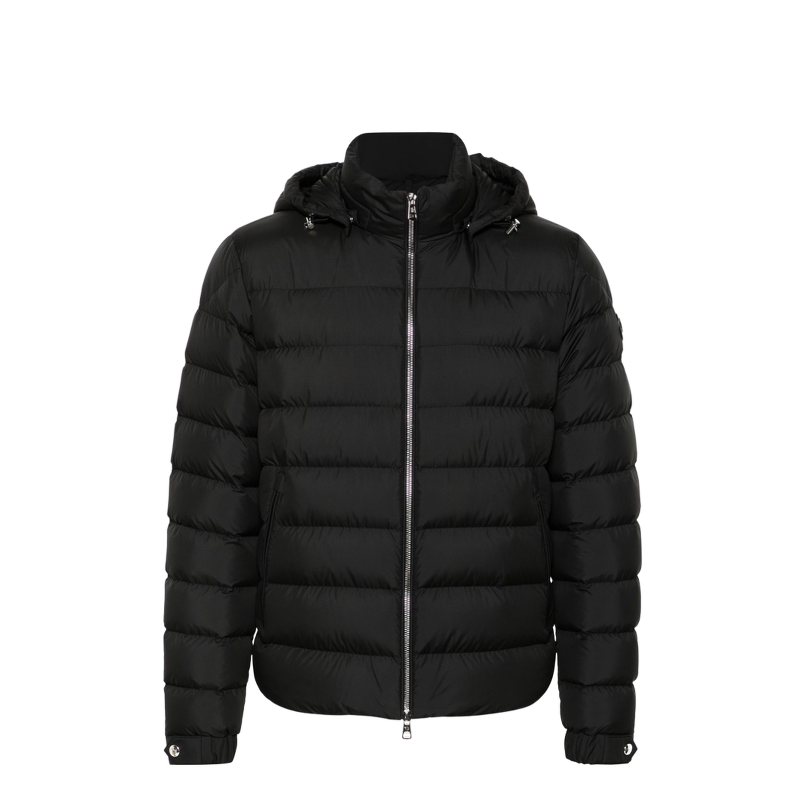 Black Arneb Hooded Short Down Jacket