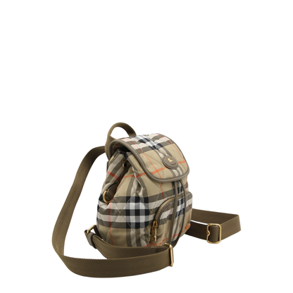 Horseshoe Mini Quilted Polyamide Backpack - Sand Beige