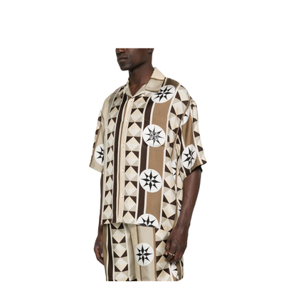 Short Sleeve Shirt in Silk Multicolor