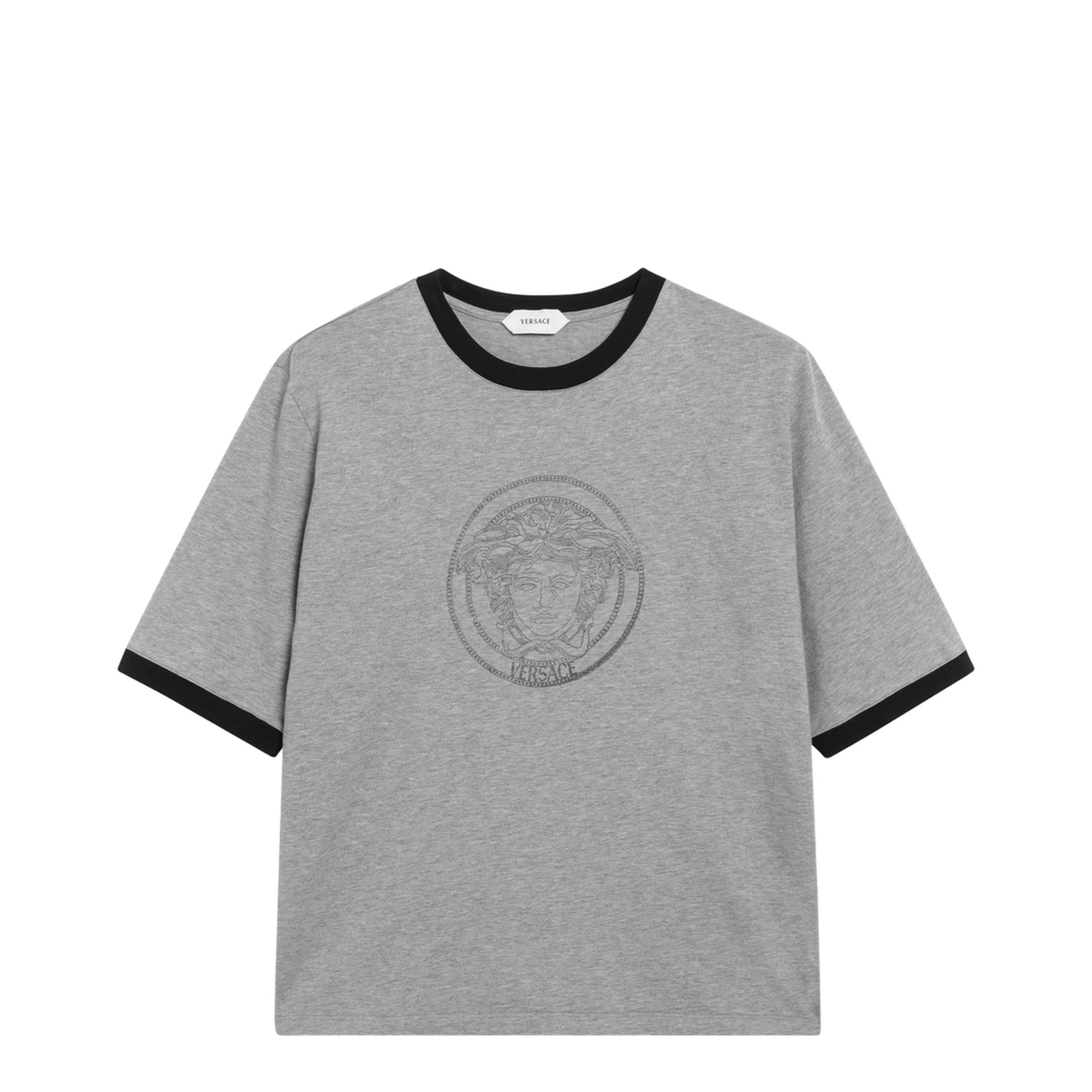 MAYFEYR - Versace - Cotton Jersey T-Shirt With Printed Logo - 10260041A187312EY90
