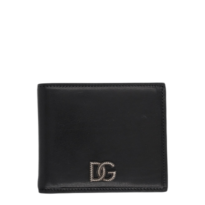 Tempesta Calfskin Bi-Fold Wallet With Logo Plaque