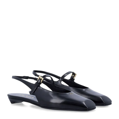 Leather Slingback Ballet Flats