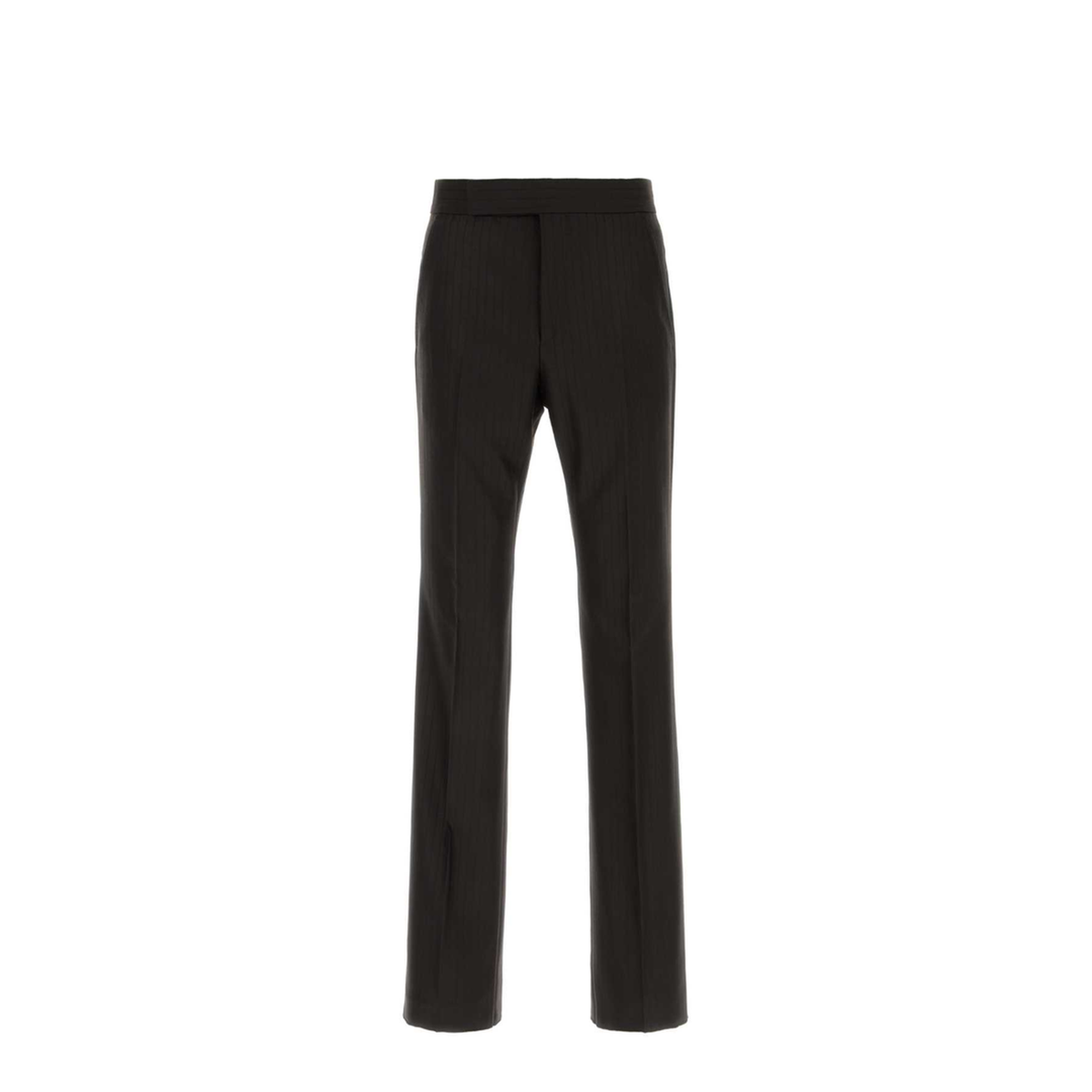 MAYFEYR - Tom Ford - Broken Twill Satin Stripe Flat Front Pants - PLPT06W0172EAR