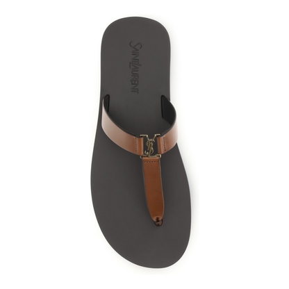 MAYFEYR - Saint Laurent - Leather Thong Sandals - 825294DWETT