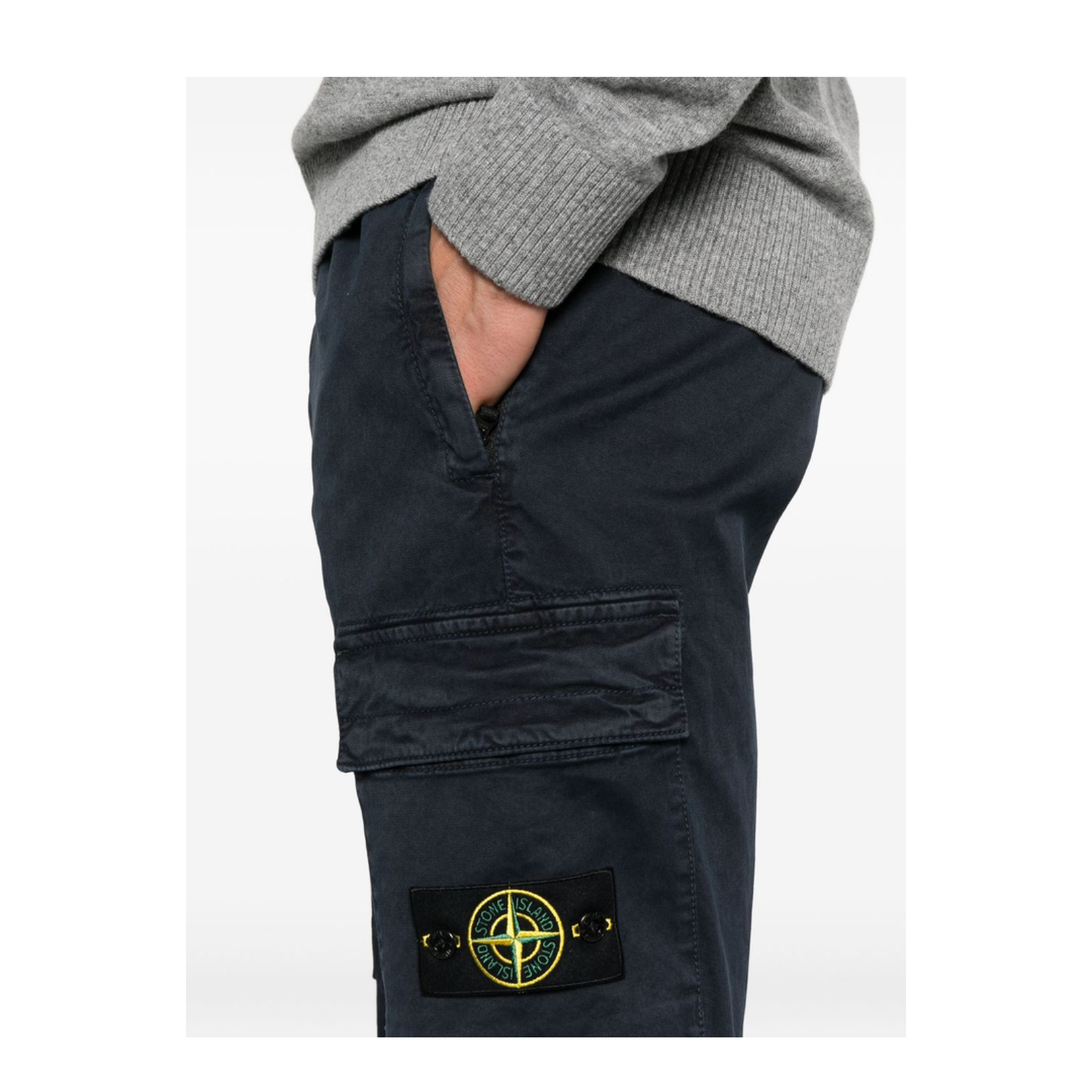 Cargo Trousers in Stretch Organic Broken Twill Cotton