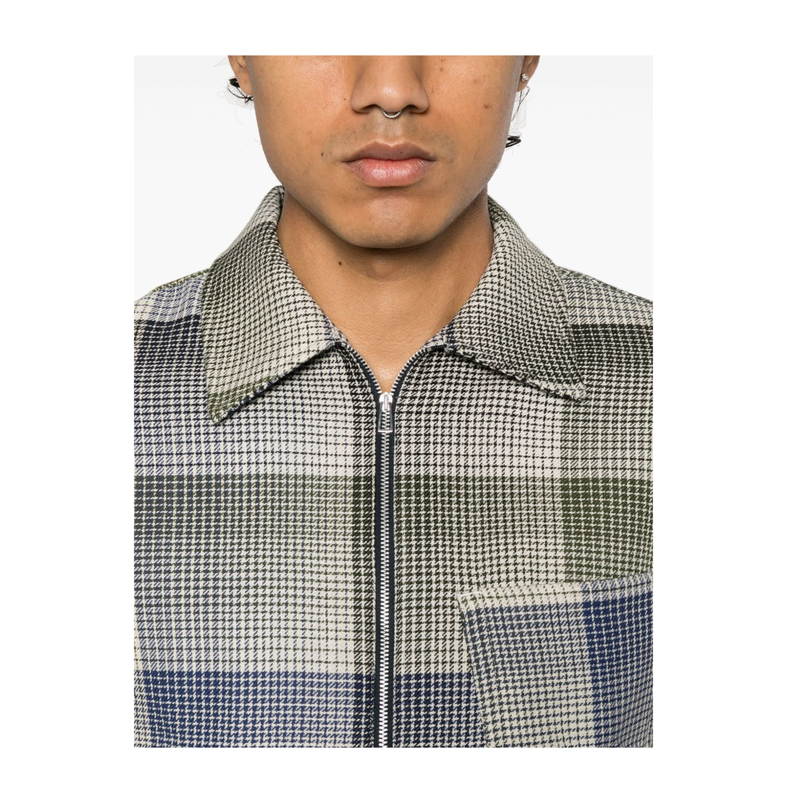 Checked Cotton Shirt Jacket