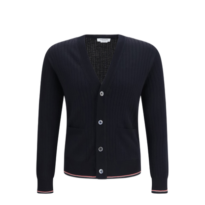 MAYFEYR - Thom Browne - Ribbed Merino Wool Cardigan - MKC648AY1055415
