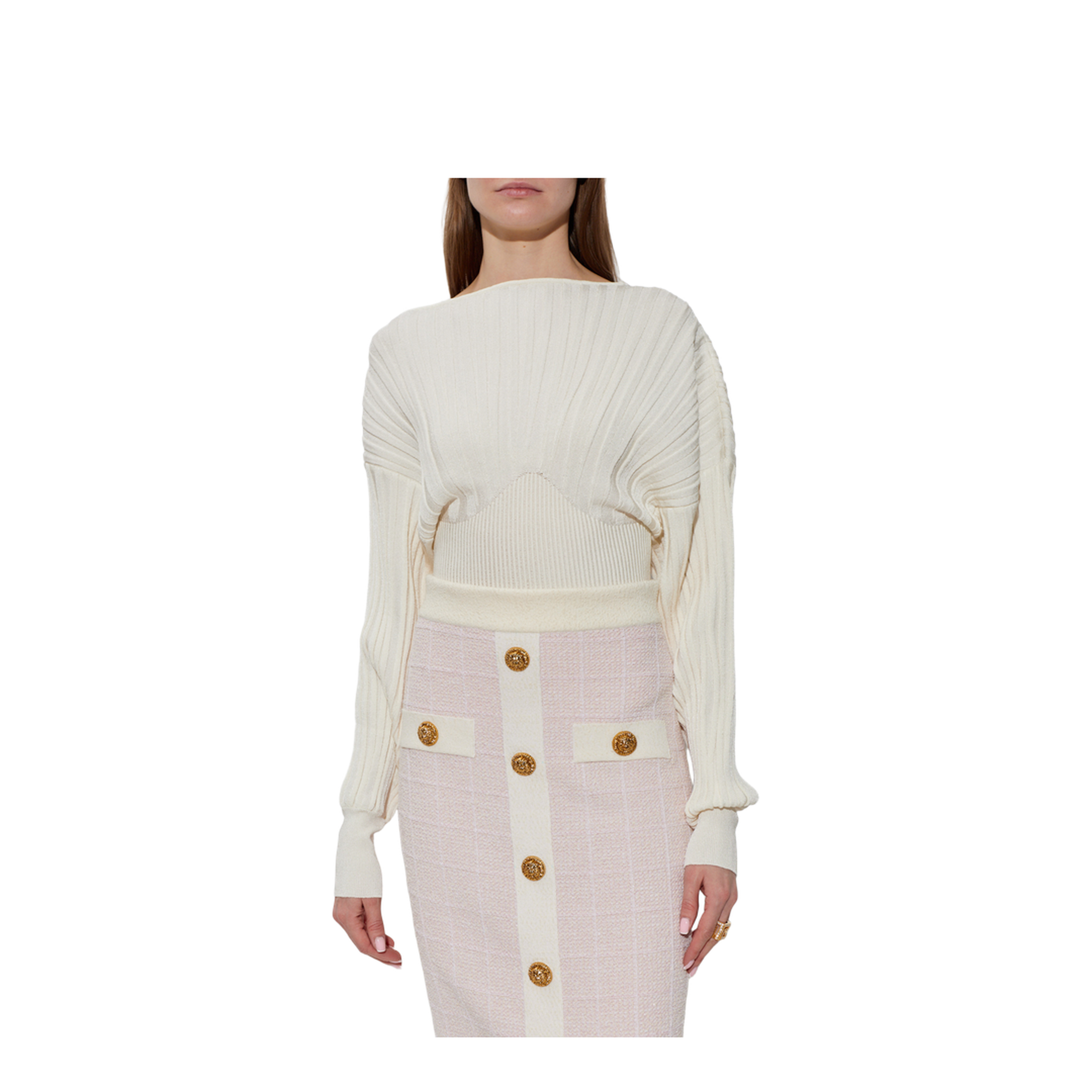 Women's Tube-Knit Jumper White