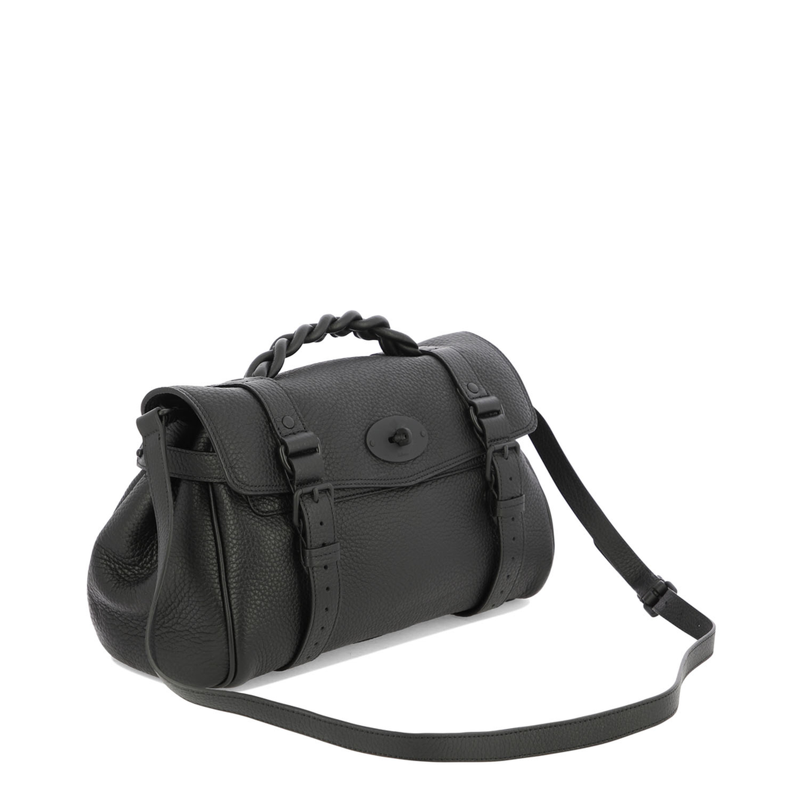 Heavy Black Leather Handbag