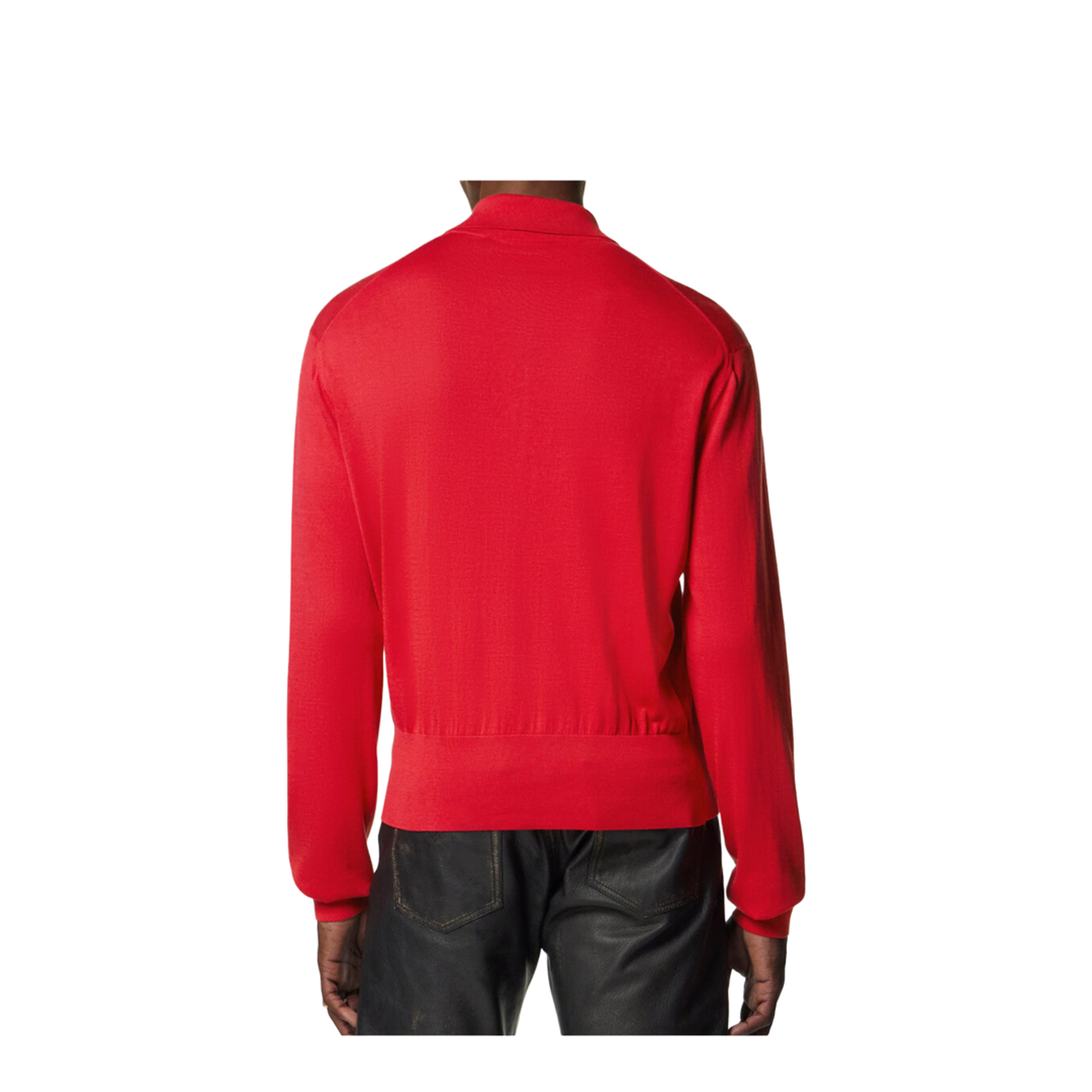 Red Silk Blend Cardigan