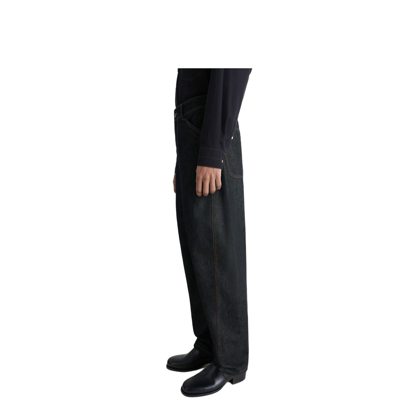 Twisted Denim Cotton Jeans