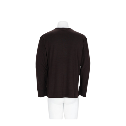 MAYFEYR - Studio Nicholson - Wool T Shirt In Black - KUYTOSNM1485BLACKGRAPE