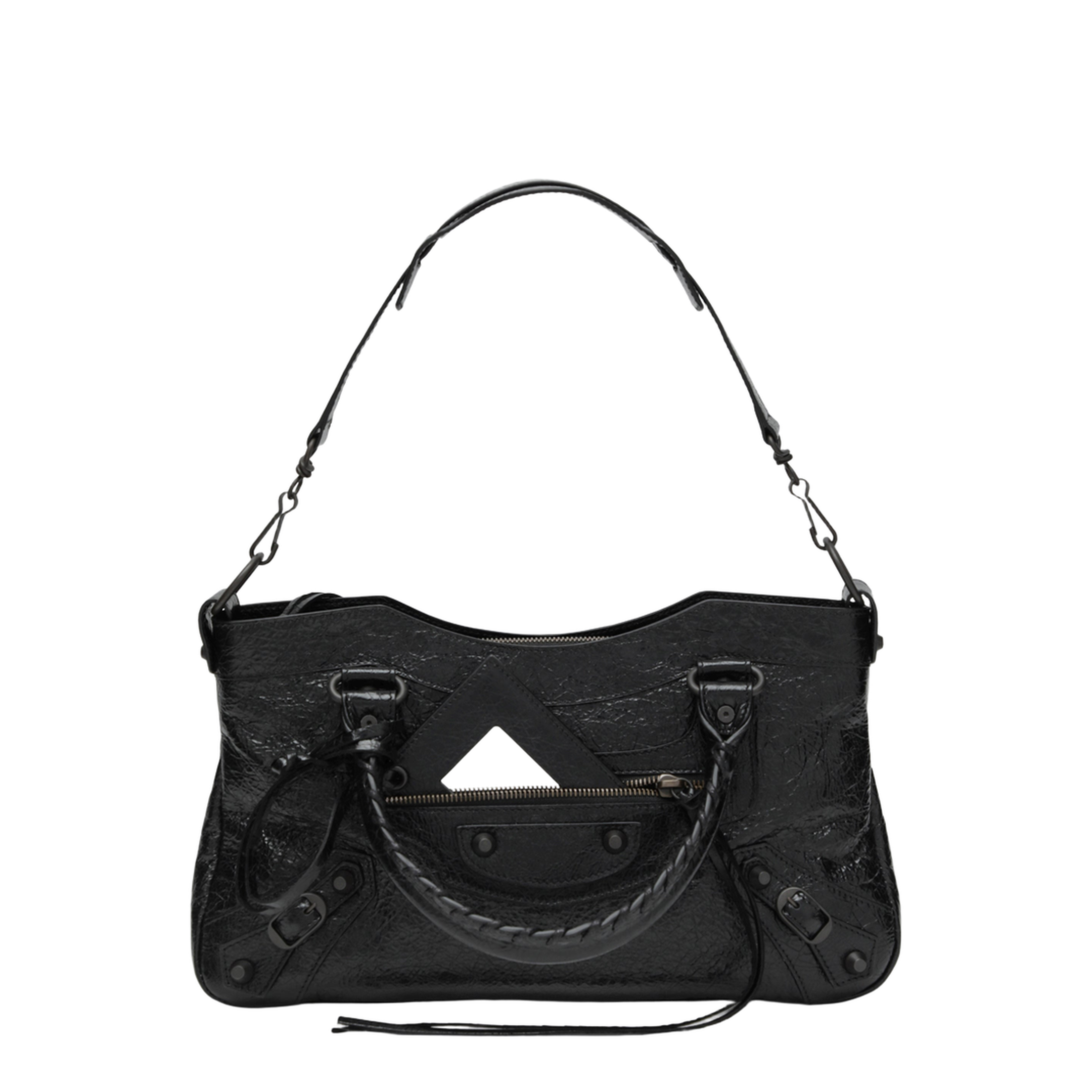 Le City First Arena Lambskin Top-Handle Bag - Black