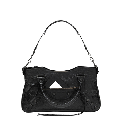 Le City First Arena Lambskin Top-Handle Bag - Black