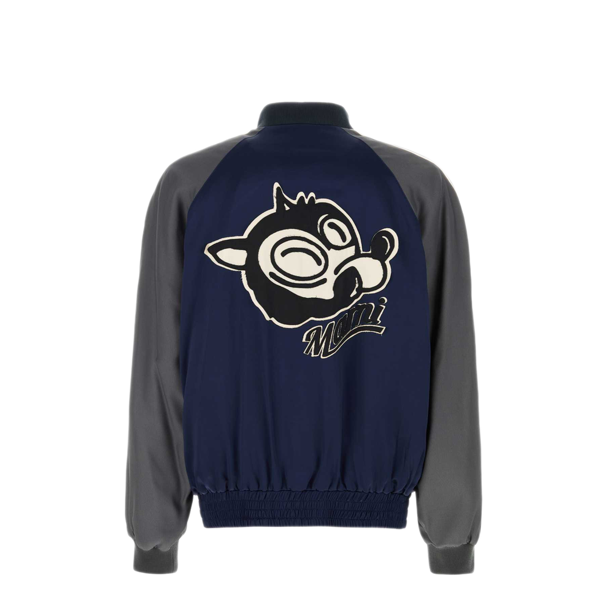 MAYFEYR - Marni - Navy Blue Satin Bomber Jacket - JUMU0193QSTV79200B94