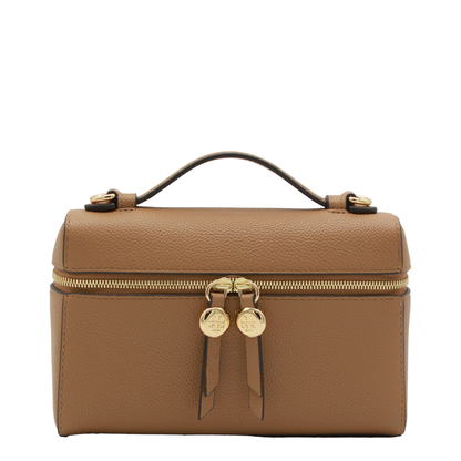 Romy Slim Mini Bag With Beige Leather Top