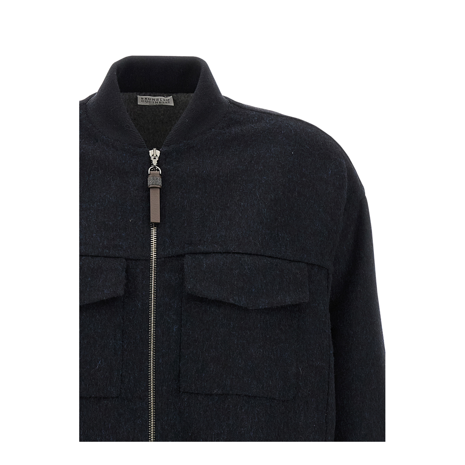 Shiny Zipper Pull Bomber Jacket