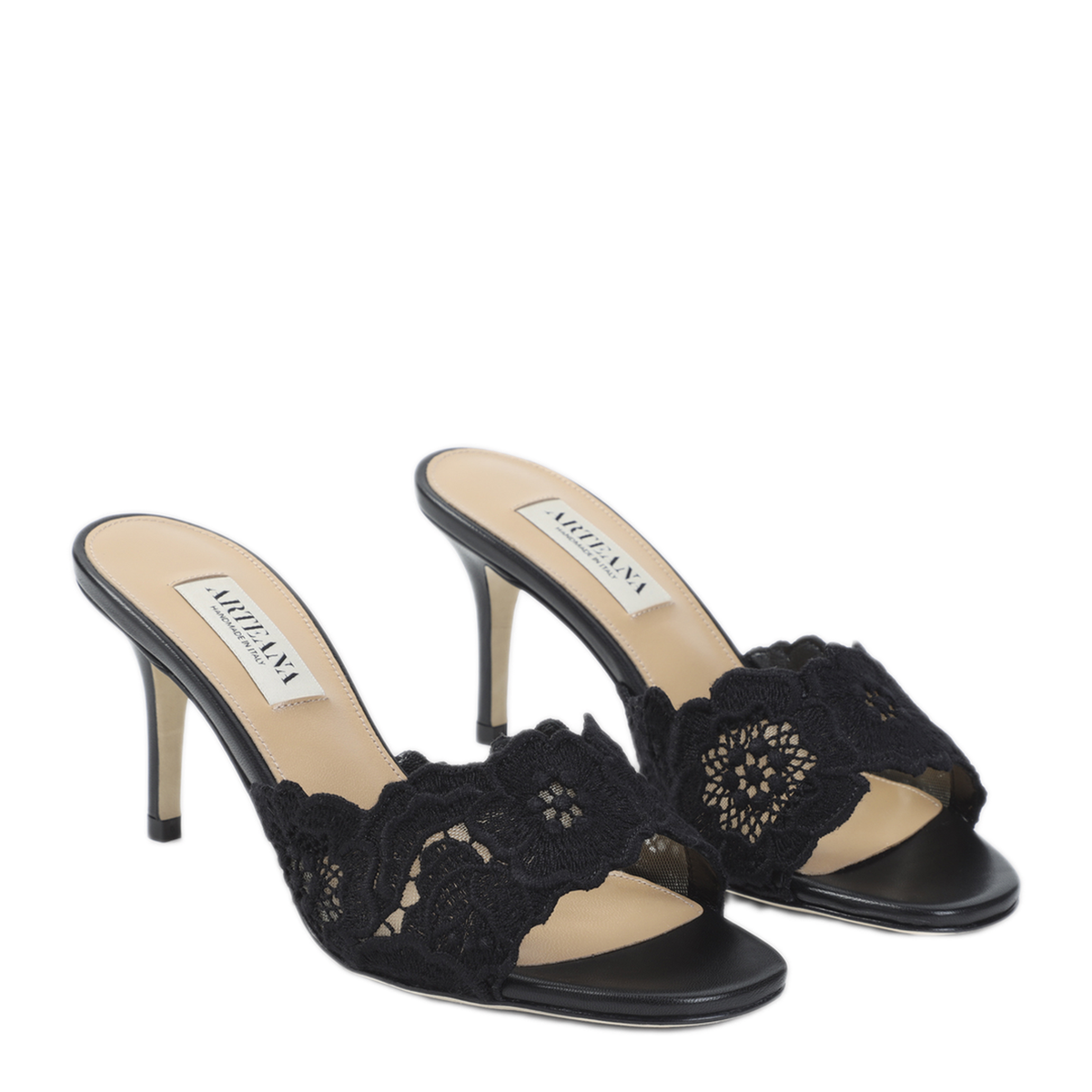 MAYFEYR - ARTEANA - Black Como Slide Sandals - SIGCOMBLASL75BLACK