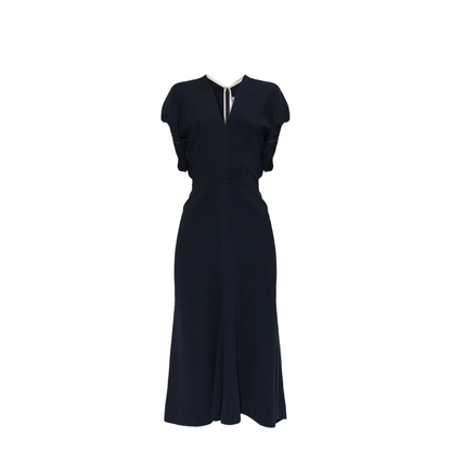 MAYFEYR - Victoria Beckham - Blouson Detail V-Neck Midi Dress - 1126WDR006381A