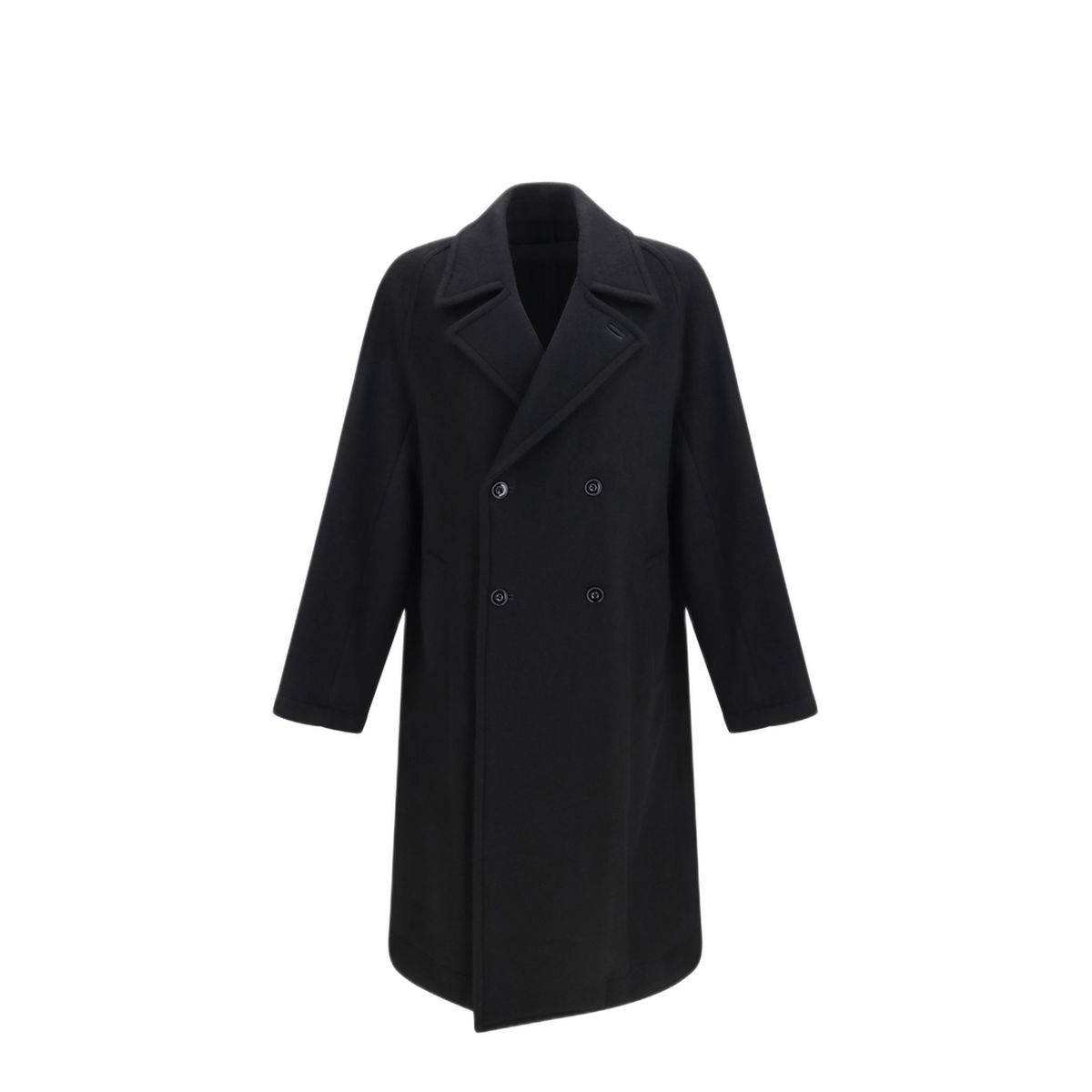 MAYFEYR - Lemaire - Short Double Breasted Wool Alpaca Coat - CO1169LF1700BK999